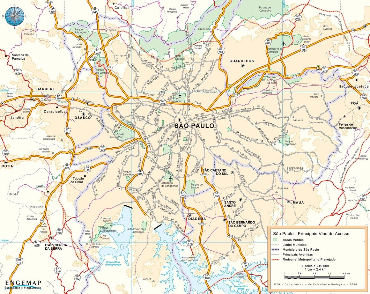Karte von São Paulo