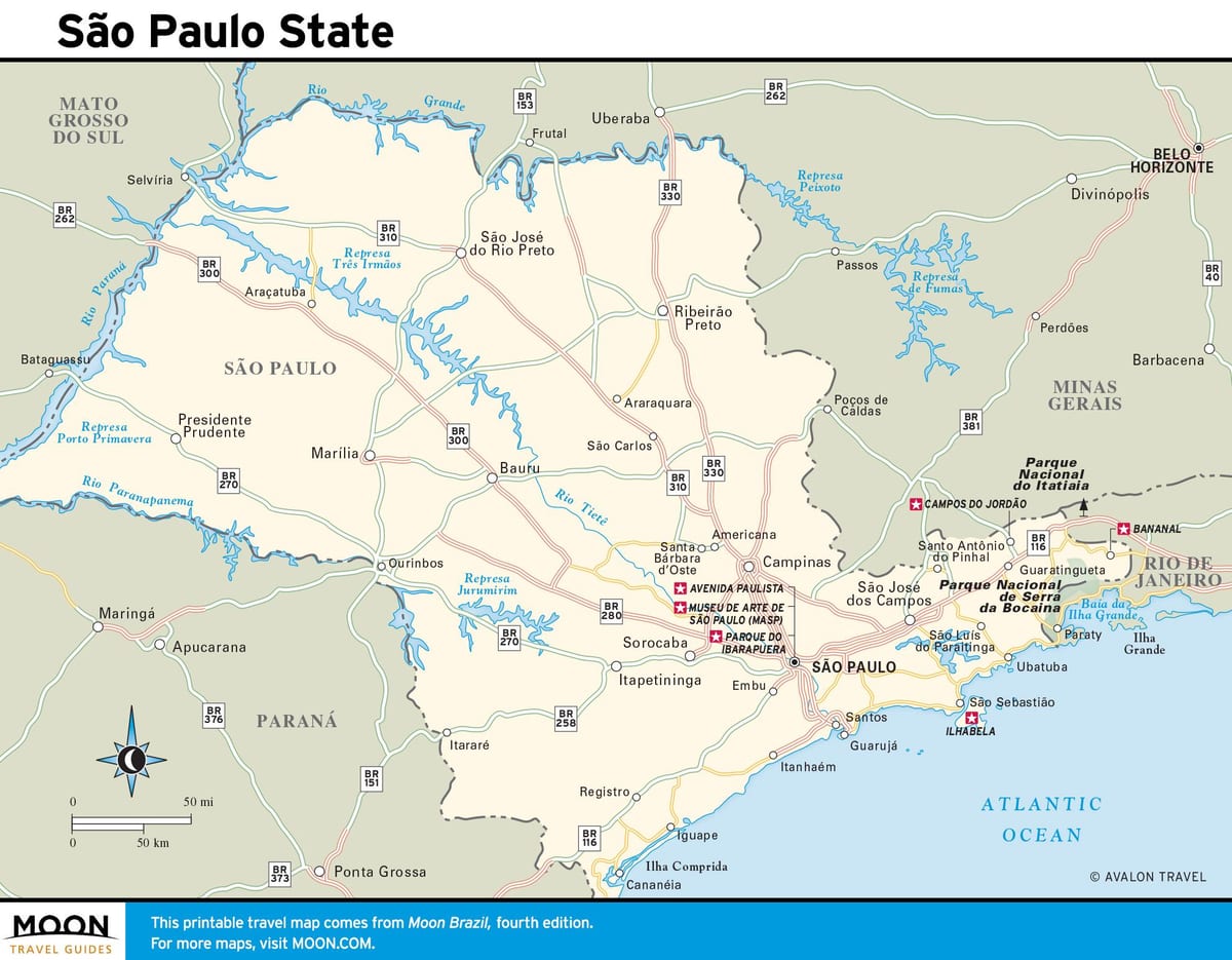 Im Bundesstaat São Paulo-Karte