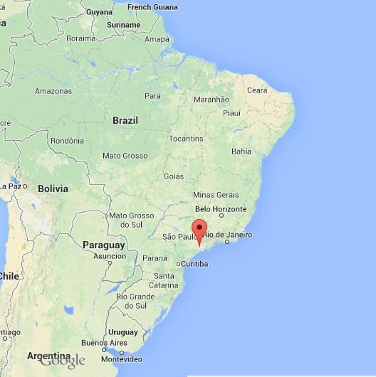Karte von Sao Paulo-Südamerika 